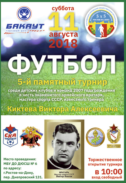 Турнир по футболу в честь Киктева Виктора Алексеевича 2007 г. р. в 2018 году Результаты итоги