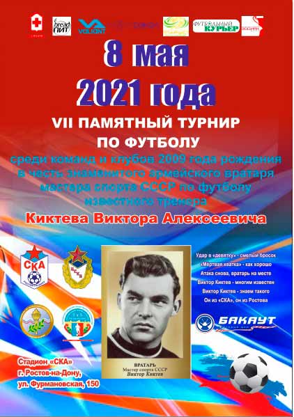 VII памятный турнир по футболу среди детских клубов и команд 2009 г. р. в честь Виктора Киктева в 2021 году