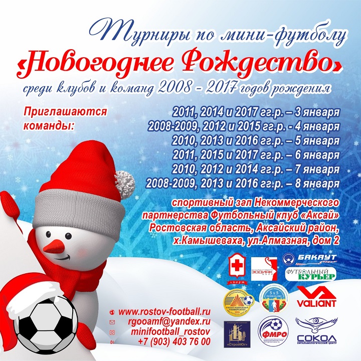 Однодневные турниры по мини-футболу «Новогоднее Рождество» 2023 год